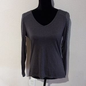 THE BALANCE COLLECTION small open back workout long sleeve tee